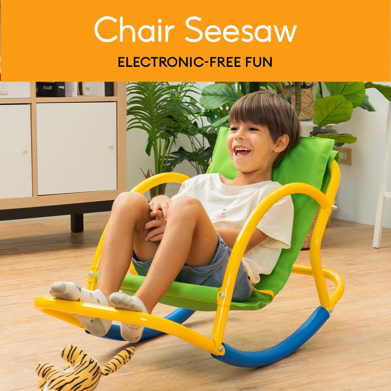 PLATPORTS Saucer Chair Seesaw - Teeter Totter for Outdoor Play - Toddler Chaise Lounge Reading Chair - Playground Equipment