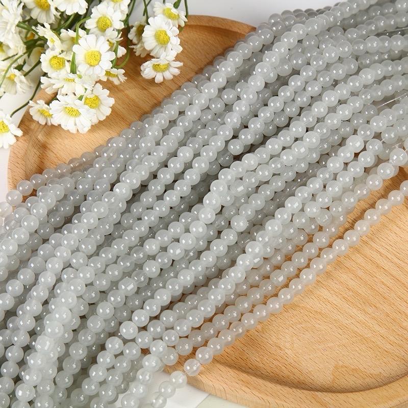 DIY [6mm ]200pcs glass beads for bracelets necklace jewelry making