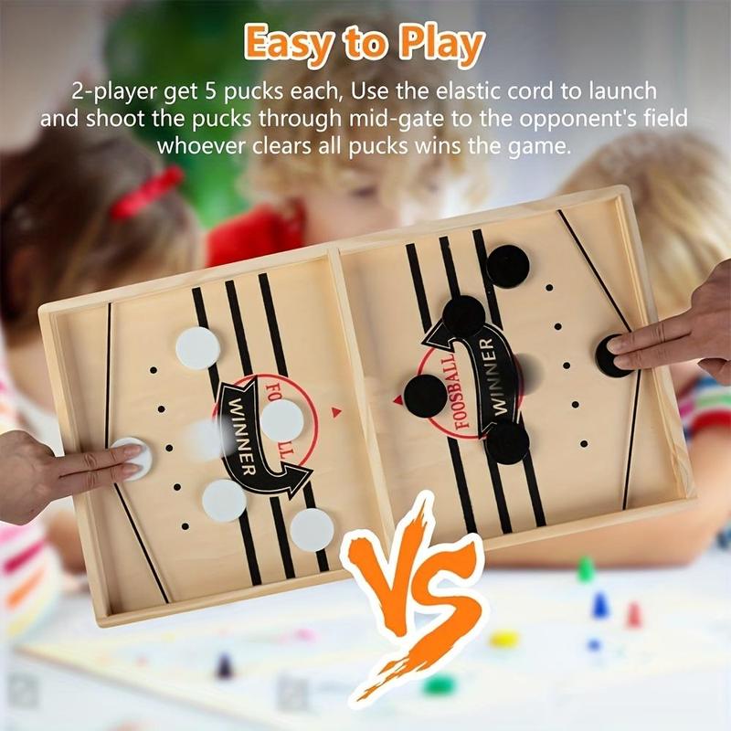 Wooden Hockey Board Desktop Game, 1 Set Indoor Recreation Board Game, Portable Leisure Equipment, Birthday Gift, Fun Desktop Accessories