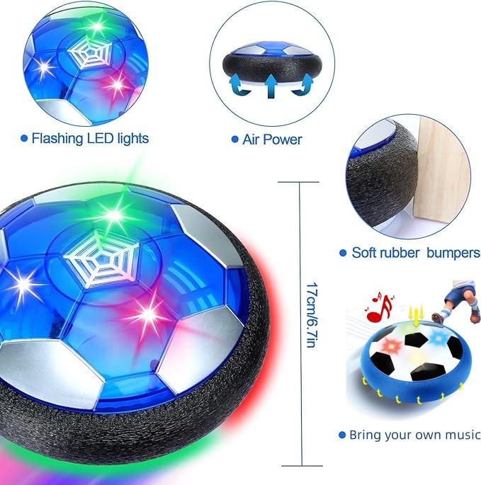 2025 New 3-12 Years Old Indoor Floating Football, Fun Floating Football,Led Lights Foam Buffer Football Toys, Indoor And Outdoor Sports Games, Christmas, Birthday Gifts For Children, Boys, Girls