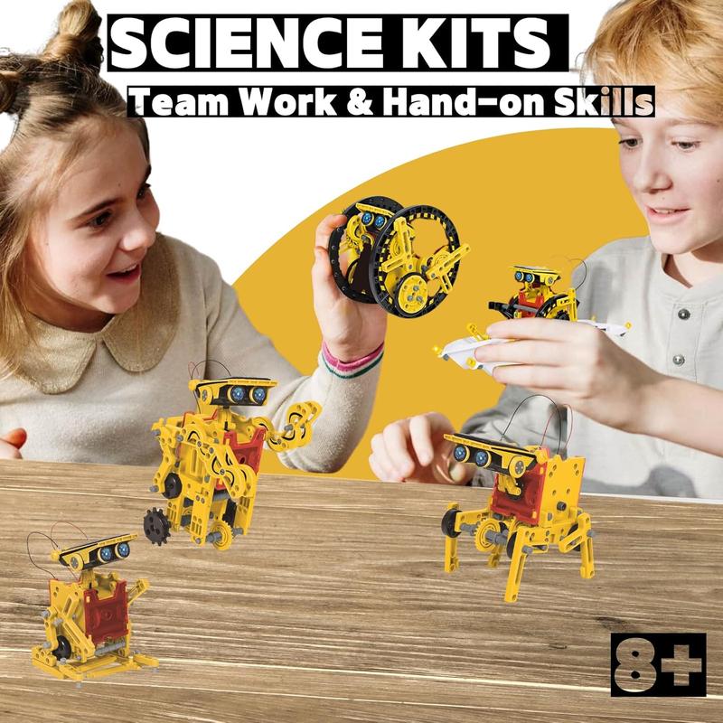 Science STEM Projects for Kids Age 8-12,Solar Robot Kit Toys Birthday for 8-14 Year Old Boys, 190Pcs Building Experiments Robots for Ages 9 10 11 12 13