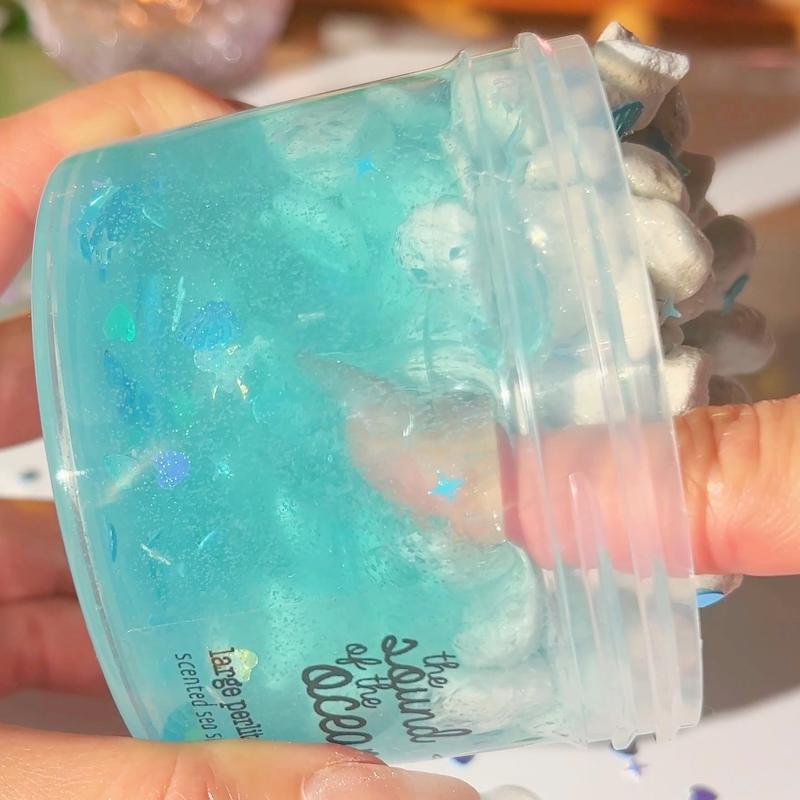 The Sound of the Ocean Slime • Large Perlite Slime • Slime for the Best ASMR • Clear Slime • Crunchy Slime • Blue Slime • Sea Spray Scented Slime