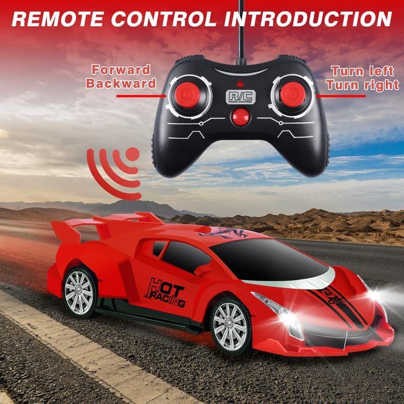 Remote Control Car, 2.4Ghz 1 18 Scale Model Racing Car Toys, RC Car for Kids and Boys with Cool Led Lights, Hobby RC Cars Toys Birthday Gifts for Age 3 4 5 6 7 8-12 Year Old Boys Girls