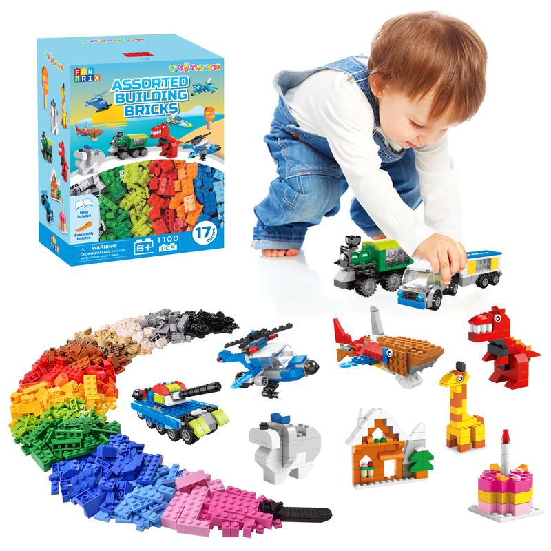 1100PCS Assorted Building Blocks Set for Boys Girls Birthday Gift Classroom Exchange Gift