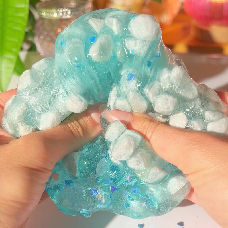 The Sound of the Ocean Slime • Large Perlite Slime • Slime for the Best ASMR • Clear Slime • Crunchy Slime • Blue Slime • Sea Spray Scented Slime