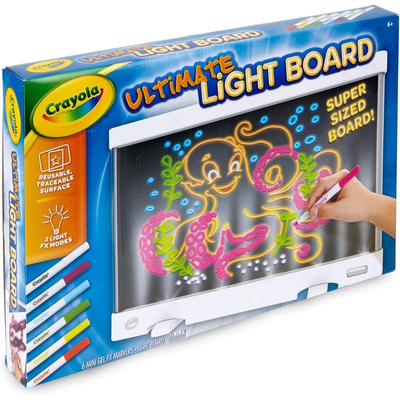 Crayola Ultimate Light Board - White, Kids Drawing Tablet, LED Drawing Board For Kids, Gift For Boys &Amp; Girls, Toys For Kids, 6+