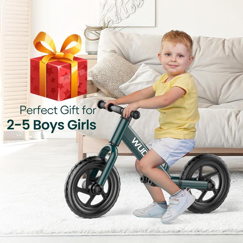 Toddler Balance Bike 2 Year Old - No Pedal Bike for Kids 2-5 Years Old, Tool-Free with Adjustable Seat, Gift Bike for 2-5 Boys Girls, Green