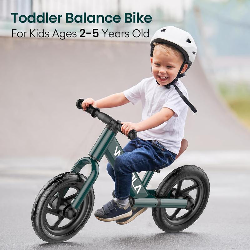 Toddler Balance Bike 2 Year Old - No Pedal Bike for Kids 2-5 Years Old, Tool-Free with Adjustable Seat, Gift Bike for 2-5 Boys Girls, Green