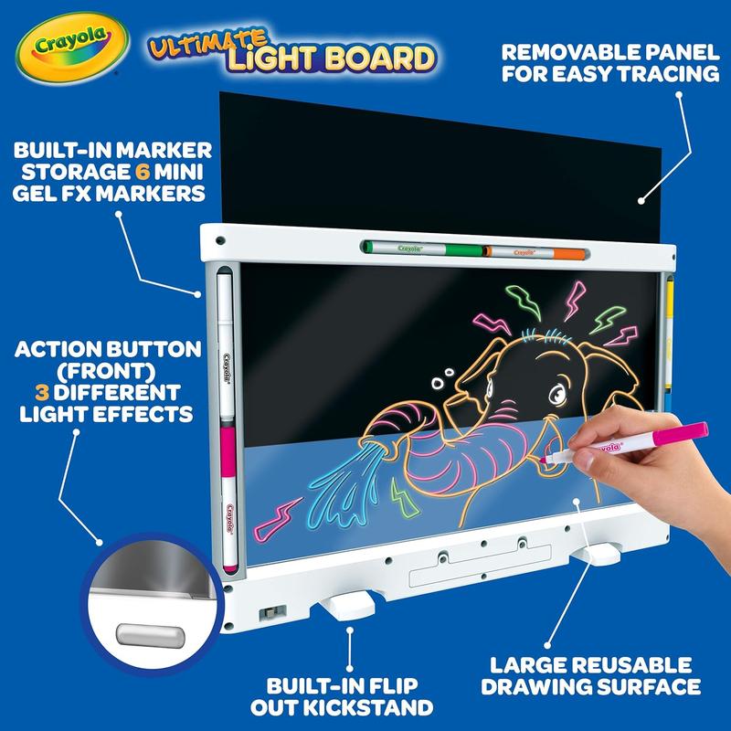 Crayola Ultimate Light Board - White, Kids Drawing Tablet, LED Drawing Board For Kids, Gift For Boys &Amp; Girls, Toys For Kids, 6+