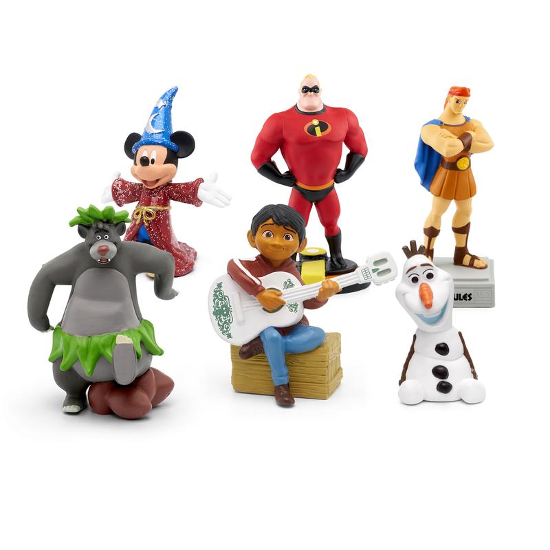 Tonies Disney Bundle: Mickey from Fantasia, Hercules, Miguel from Coco, Mr. Incredible, Jungle Book: Baloo, Olaf from Frozen