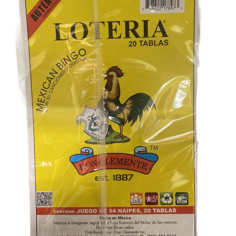 Don Clemente Autentica Loteria Mexican Bingo Set - 20 Tablets for Family and Friends