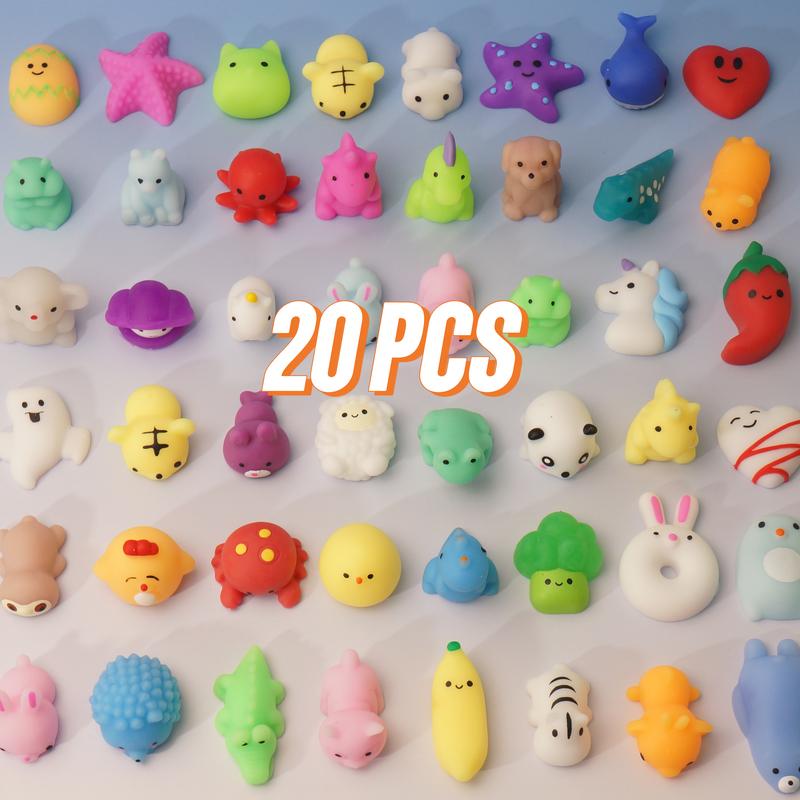 40 Pcs Kawaii Squishes Mochi Anima Squishy Toy For Kids Age 3+ ,Party Favors for kids ,Stress Relief Toy