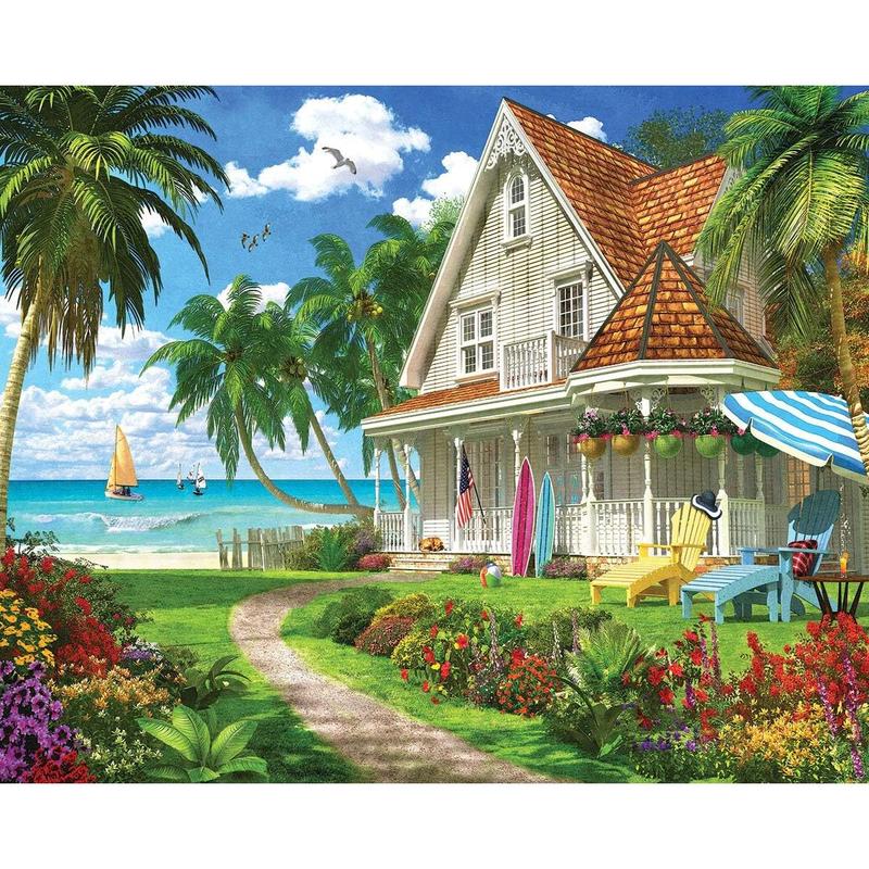 White Mountain Beach House - 1000 Piece Jigsaw Puzzle