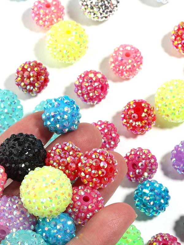 Resin Beads, Colorful Bubble Beads, Fashionable Beads for DIY Necklace Bracelet Earrings, Jewelry Making Accessories for Women & Girls