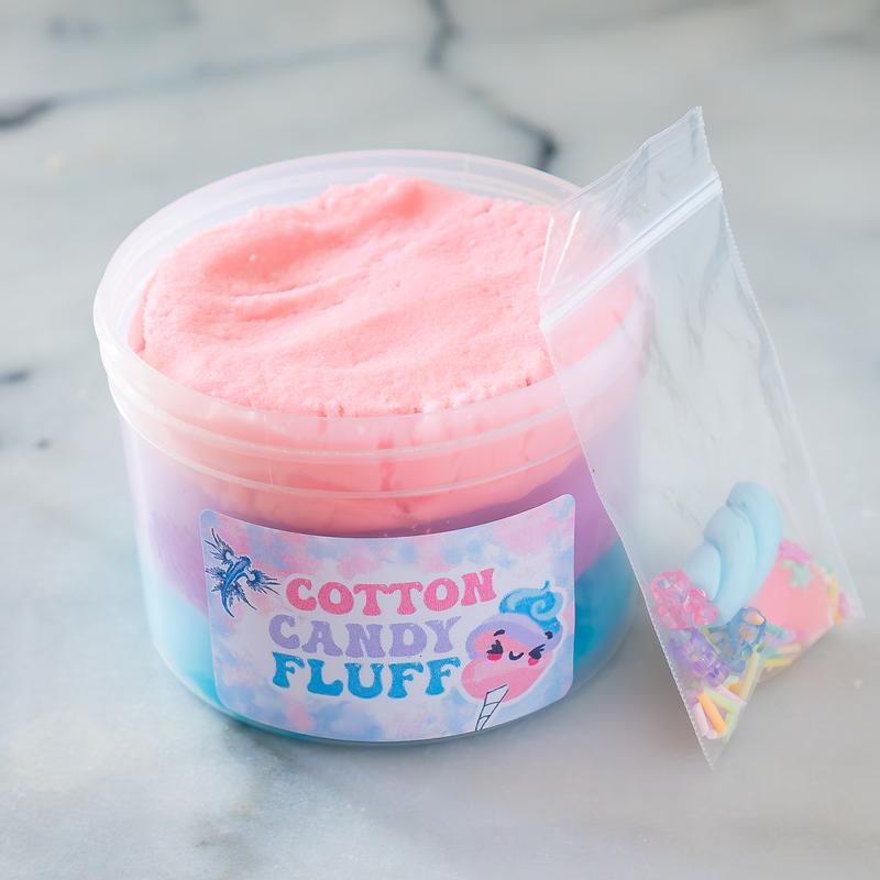 Cotton Candy Slime - Cloud Slime - Sea Dragon Slimes - sensory play, slime therapy, candy slime, fluffy slime, sensory regulation, stress relief