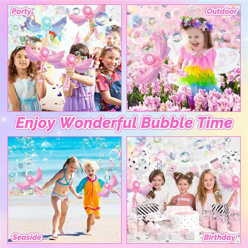 2 Packs of Princess Bubble Machine Blower Toys ,Kids's Bubble Machine with Light and Music is Suitable for Outdoor Use and Brings Joy to Children,Gifts for Boys and Girls Aged 3-8