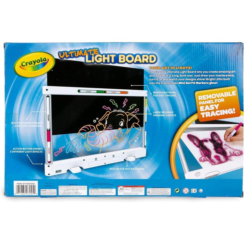 Crayola Ultimate Light Board - White, Kids Drawing Tablet, LED Drawing Board For Kids, Gift For Boys &Amp; Girls, Toys For Kids, 6+