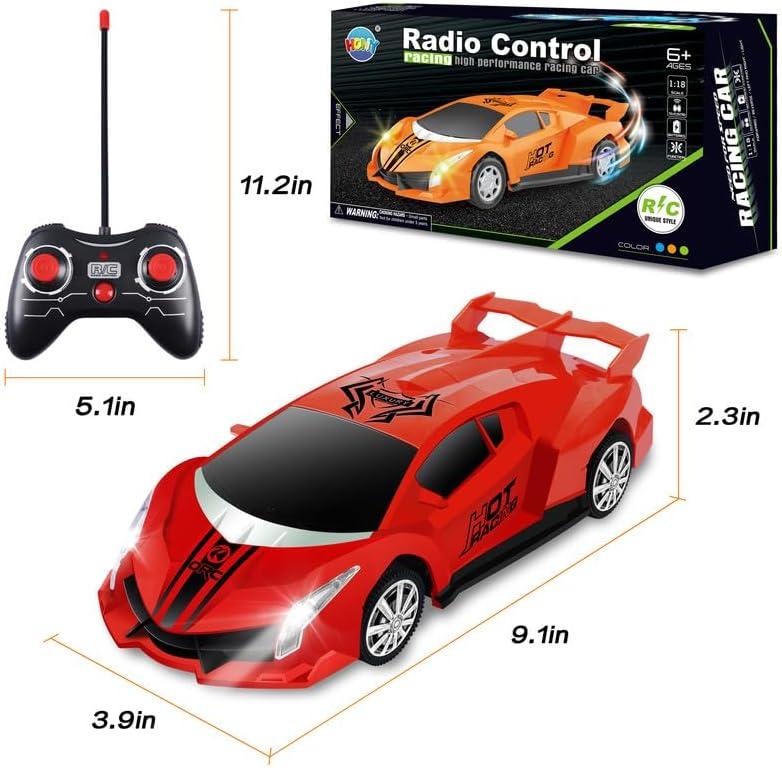 Remote Control Car, 2.4Ghz 1 18 Scale Model Racing Car Toys, RC Car for Kids and Boys with Cool Led Lights, Hobby RC Cars Toys Birthday Gifts for Age 3 4 5 6 7 8-12 Year Old Boys Girls