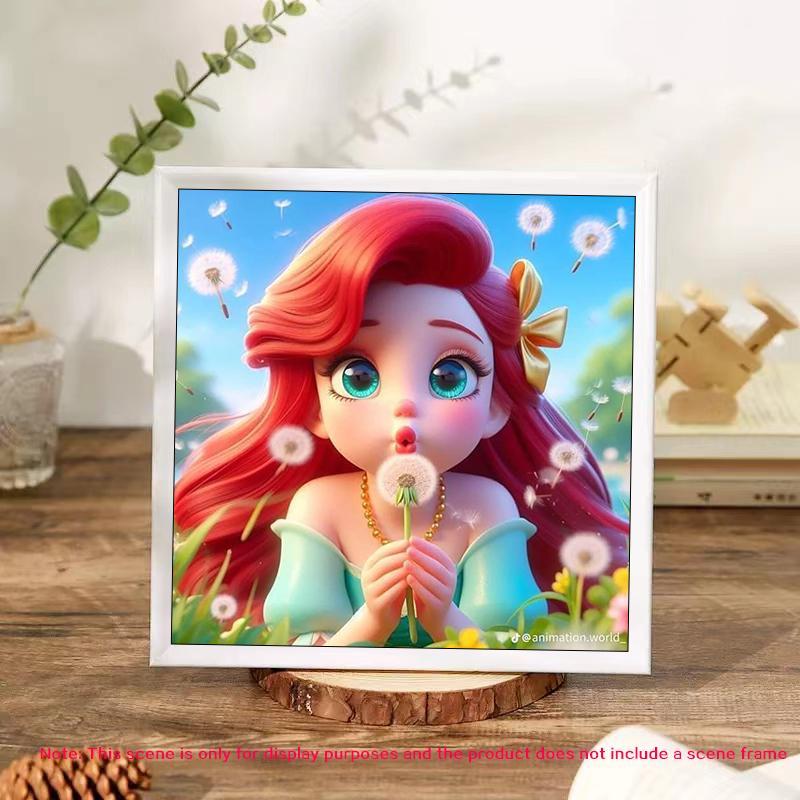 Cartoon Mermaid Pattern DIY Diamond Arts Colorful Painting Kit without Frame, DIY 5D Diamond Arts Colorful Painting Kit, Wall Art Decor for Home