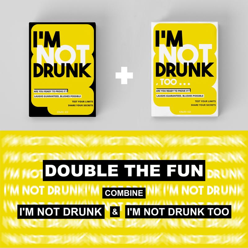 I'M NOT DRUNK Party Drinking Game For Game Nights, 21st Birthday Gift & Bachelorette Party Game W  55 Cards, Drinking Card Game, Get The Party Started