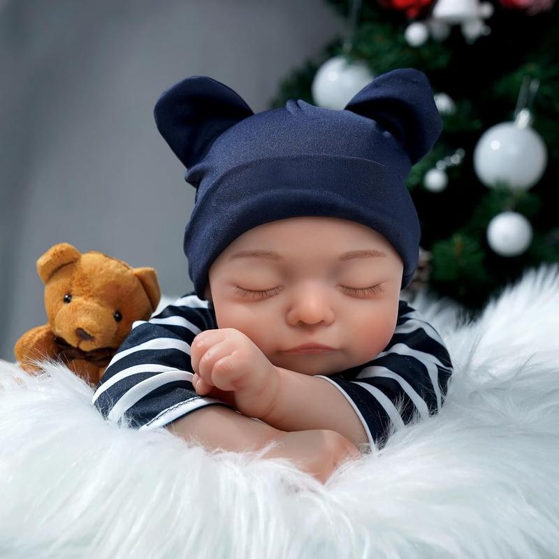 BABESIDE Lifelike Reborn Baby Dolls - 18-Inch Realistic-Newborn Baby Dolls Boy Soft Body Real Life Baby Dolls with Blue Pajamas Feeding Kit for Kids Age 3+ & Collection