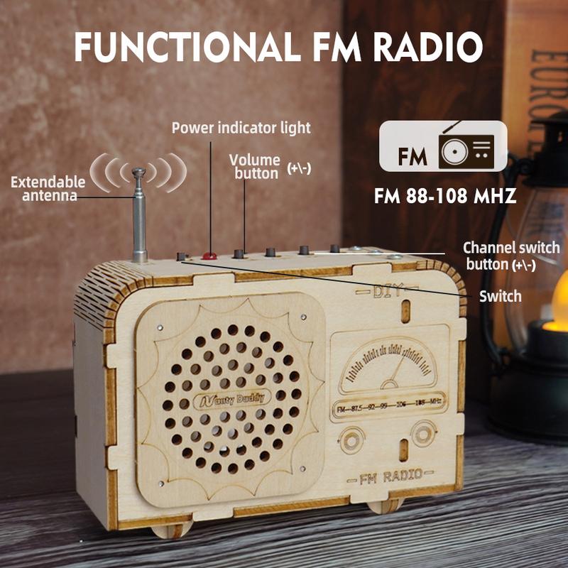 DIY FM Radio kit,Science Kits for kids Age 8-14,STEM Toys,Build Your Own FM Radio,Perfect Gifts for kids on Christmas&Birthday tesla coil speaker