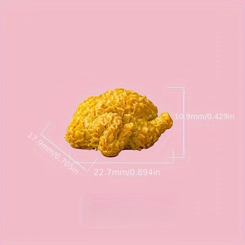 Simulation Fried Chicken Decoration, 30 50pcs Random Style Miniature Resin Ornament, DIY Decoration for Home, Fish Tank, Car, Party