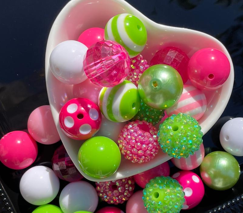 Watermelon Mix Bubble Gum Bead Mixes | 20mm Chunky Bead Mixes