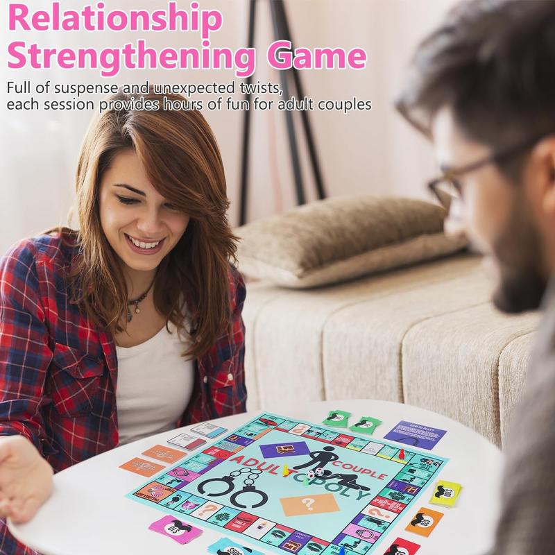 Adultopoly Board Game, Couple Adult Opoly Board Game, Valentines Gifts for Him Her Boyfriend Girlfriend, Birthday Date Night Gifts for Husband Wife