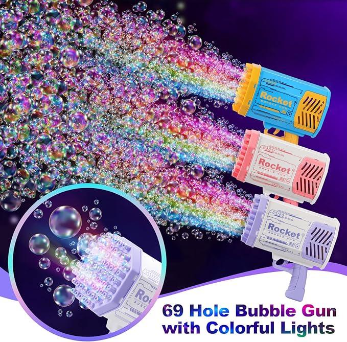 Bubble Machine,69 Holes Bubbles Machine for Adults Kids, Outdoor Toys for Kids Bubble Makers,Gifts for 4-12 Year Old Boys and Girls,Adults Birthday Wedding Party Outdoor Toy . bubble machine