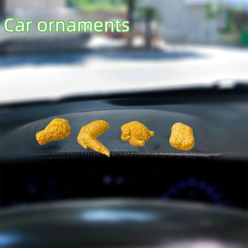 Simulation Fried Chicken Decoration, 30 50pcs Random Style Miniature Resin Ornament, DIY Decoration for Home, Fish Tank, Car, Party