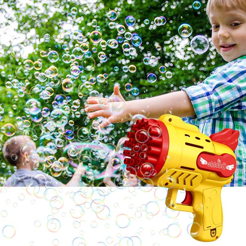 Bubble Gun Rocket 29 Hole Automatic Soap Bubbles Machine Outdoor Toy for Boys Birthday Gifts Wedding Party Children Summer Gift