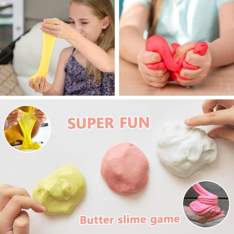 68 Pack Mini Butter Slime Kit, Scented Christmas Slime Party Favor Gifts, Stress Relief Toy for Girls and Boys, Soft & Non-Sticky, DIY Putty Toys for Kids Aged 4-12