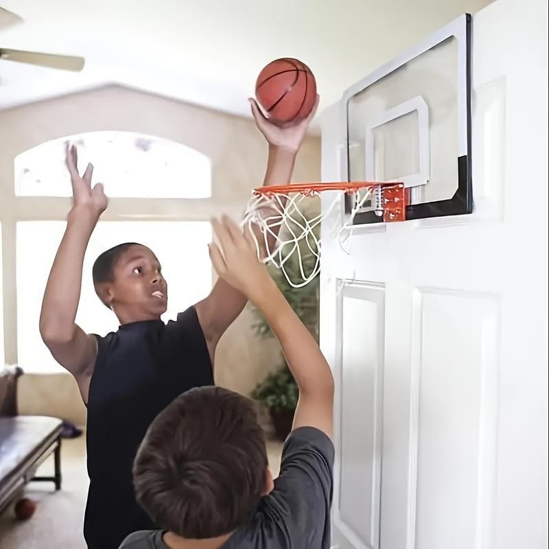 Mini Basketball Hoop Set, 18-inch Shatterproof Backboard With 12-inch Rim, Indoor Over-the-Door Basketball Goal, Includes Mini Basketball And Net, Perfect For Office Play Foldable Wall