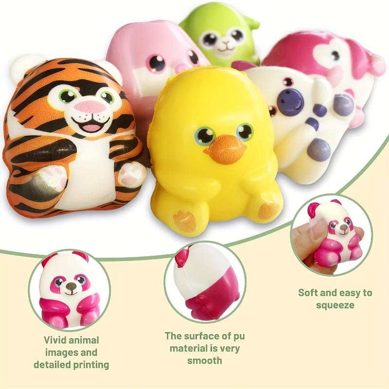 10 5pcs Jumbo Slow-Rising Squishy Toy Set: Soft Kawaii Animals for Party Favors, Birthday Goodie Bags, Classroom Prizes & Holiday Gifts