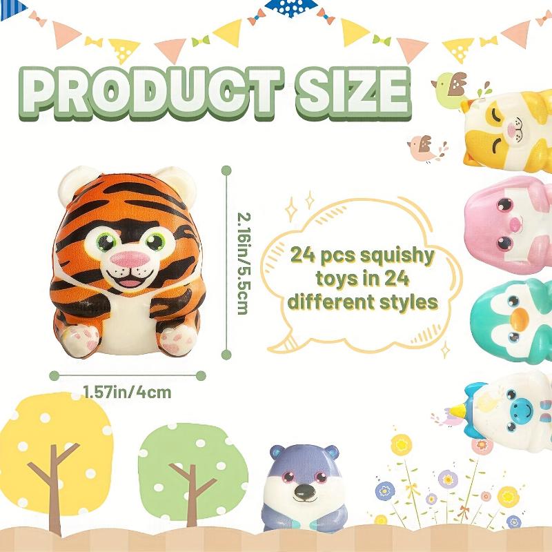 10 5pcs Jumbo Slow-Rising Squishy Toy Set: Soft Kawaii Animals for Party Favors, Birthday Goodie Bags, Classroom Prizes & Holiday Gifts