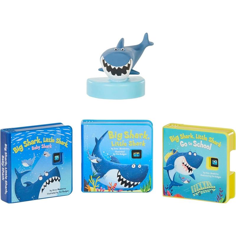 Little Tikes Story Dream Machine Big Shark, Little Shark Story Collection, Storytime, Books, Random House, Audio Play Character, Gift and Toy for Toddlers and Kids Girls Boys Ages 3+ Years