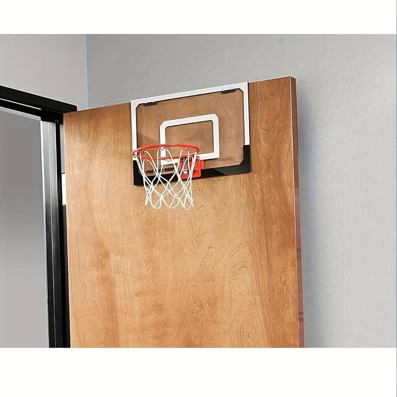 Mini Basketball Hoop Set, 18-inch Shatterproof Backboard With 12-inch Rim, Indoor Over-the-Door Basketball Goal, Includes Mini Basketball And Net, Perfect For Office Play Foldable Wall