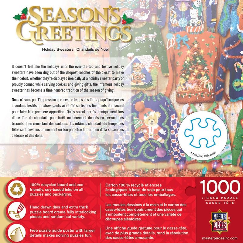 MasterPieces - Season's Greetings - Holiday Sweaters 1000 Piece Jigsaw Puzzle