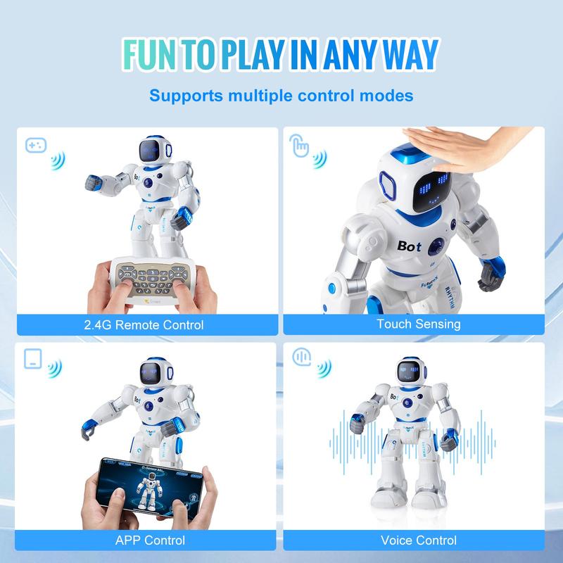 VEVOR RC Robot Toy Talking Dancing Touch Voice APP Remote Control Programmable