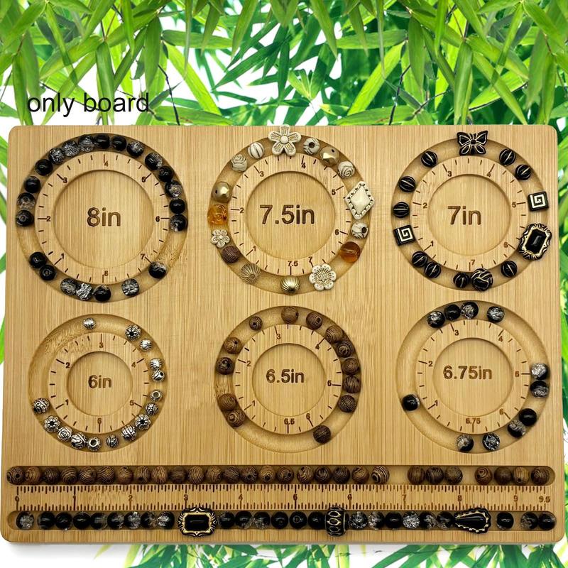 Bamboo Bead Board for Jewelry Making, 1 Count Beading Board for Jewelry Bracelet Making, Jewelry Design Mat for Necklace, Bracelet, DIY Design