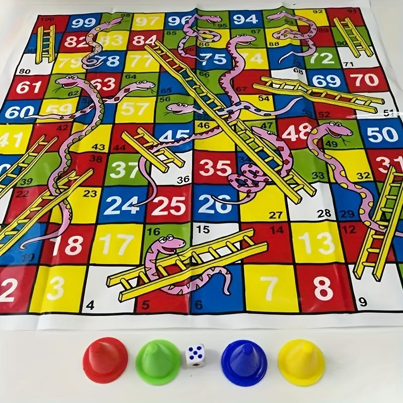 Snakes And Ladders Family Board Game - Ideal For Understanding And Strategy Skills, Perfect Birthday Gift