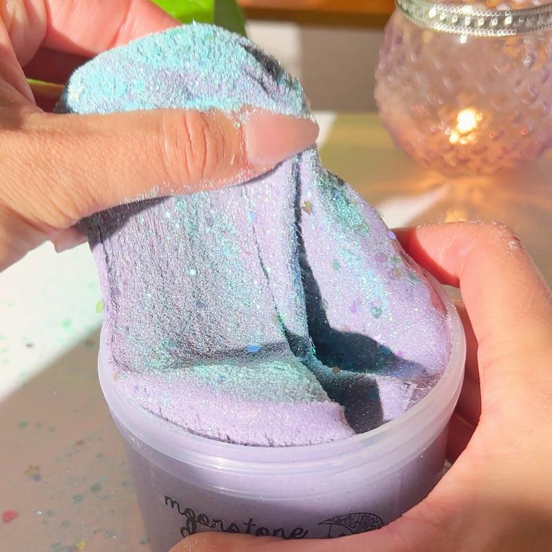 Moonstone Dust • Pumice Sand Slime • Slime for the Best ASMR • Purple + Blue Slime • Green Tea + Lemongrass Scented Slime • Slime Gift