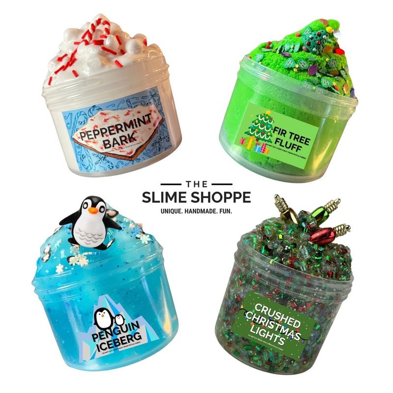 Holiday Slime Pack | Party 4 Pack Sampler | Holiday Stocking Stuffer