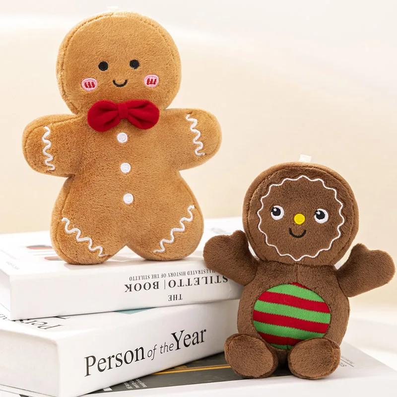 15cm Adorable Ginger Bread Plush Toy Stuffed Gingerbread Man Cushion Christmas Tree House Xmas Decor Kid Soft Exquisite Gifts