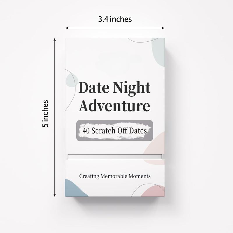 40 Date Ideas Card Games for Couples Date Night - Unique Date Deck Scratch Off Cards, Gifts for Boyfriend - Romantic Newlywed and Wedding Anniversary Couples Gifts for Him and Her