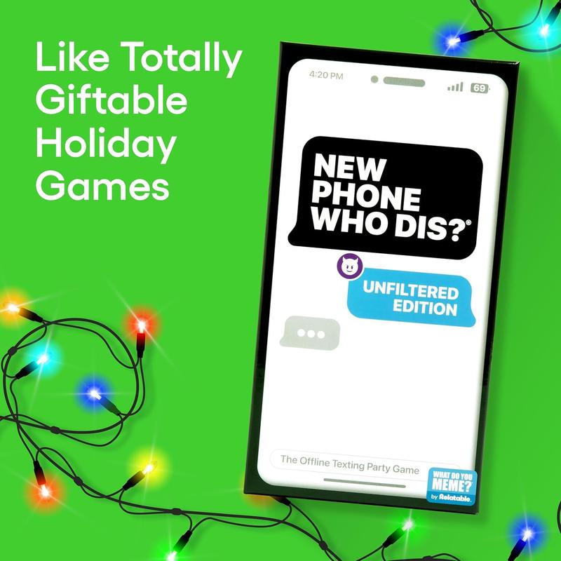 Hot Sale!!!! [best seller] Christmas deal -New Phone, Who Dis? - The Text Message Party Game for Adults, Christmas gift.