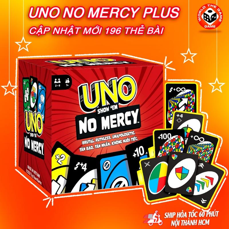 UNO NOMERCY upgrades the UNO game +100 tough rules - new premium version updated 2024