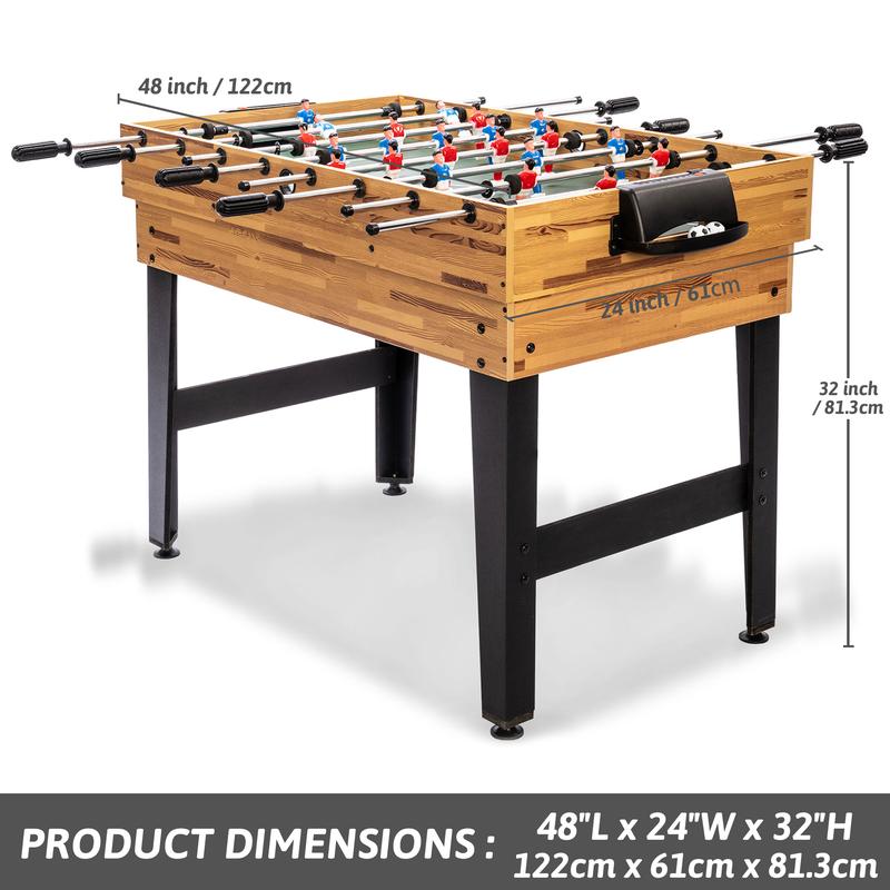 SULIVES 2x4ft 13-in-1 Combo Game Table Set for Home,Combination Tables for Game Room, Friends & Family w Hockey, Football, Billiards, Ping Pong, Shuffleboard, Chess, Checkers, Backgammon, Ring toss