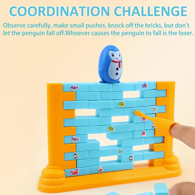 Stacking Brick Games, Save The Penguin Game,Fun Family Game for Boys and Girls, Parent-Child Interaction Toy, Develop Skills and Strategy, Gameroom Games for Indoor and Outdoor Parties, Family Game Nights, and More